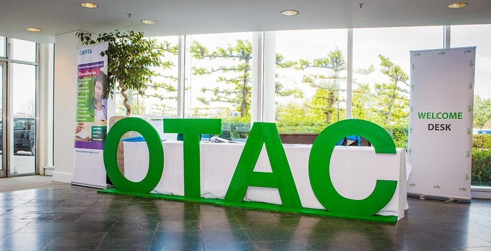 OTAC sign at OTAC event