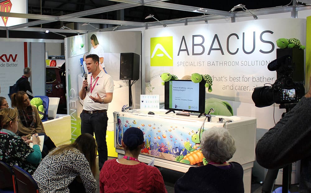 Adam Ferry presenting CPD seminar with Abacus Specialist Bathroom Solutions image