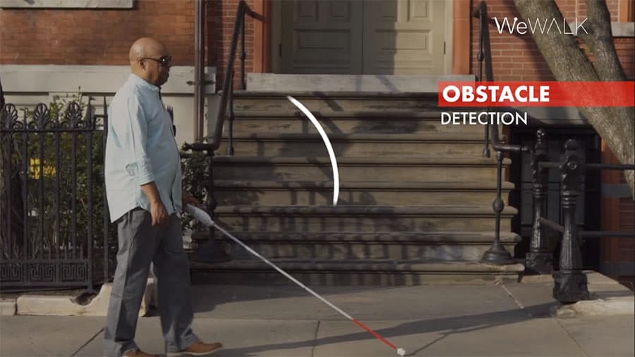 Smart stick detects obstacles in front of the blind.
