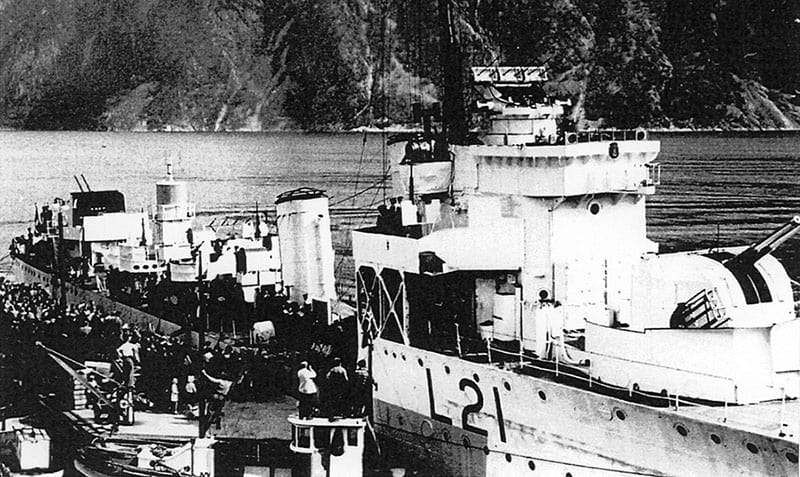 HMS Viceroy in Norway in 1945