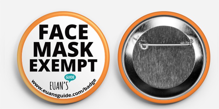 Euan's Guide face mask exempt badges image