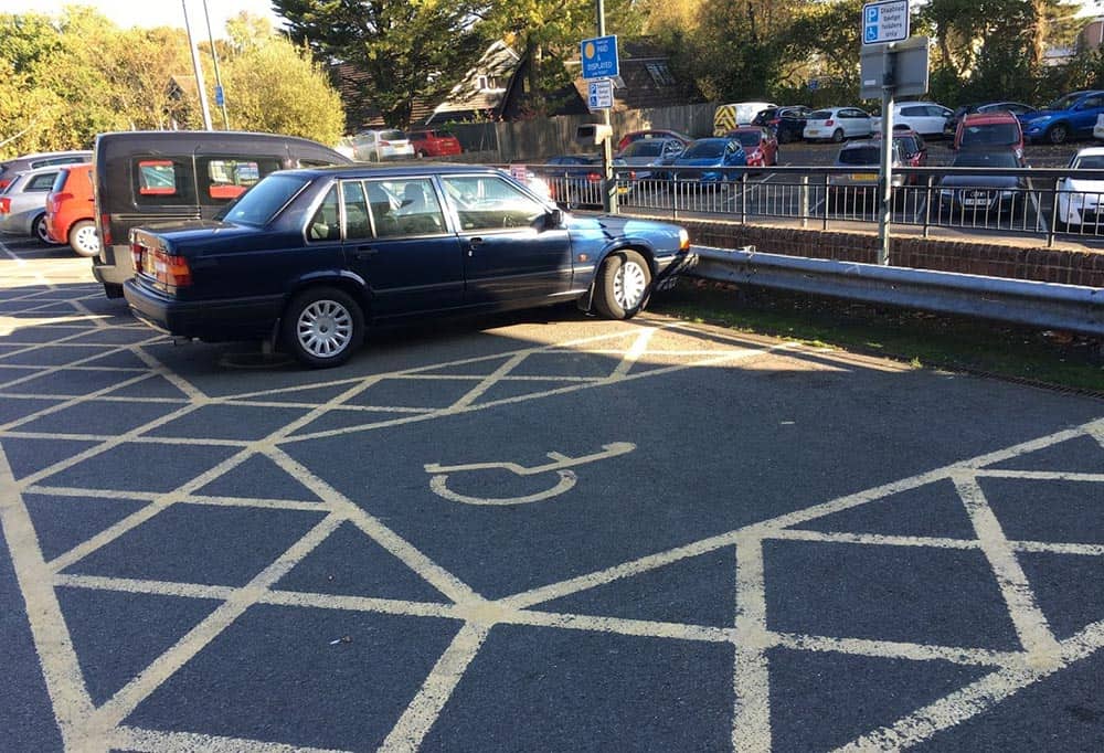 disabled car parking space image