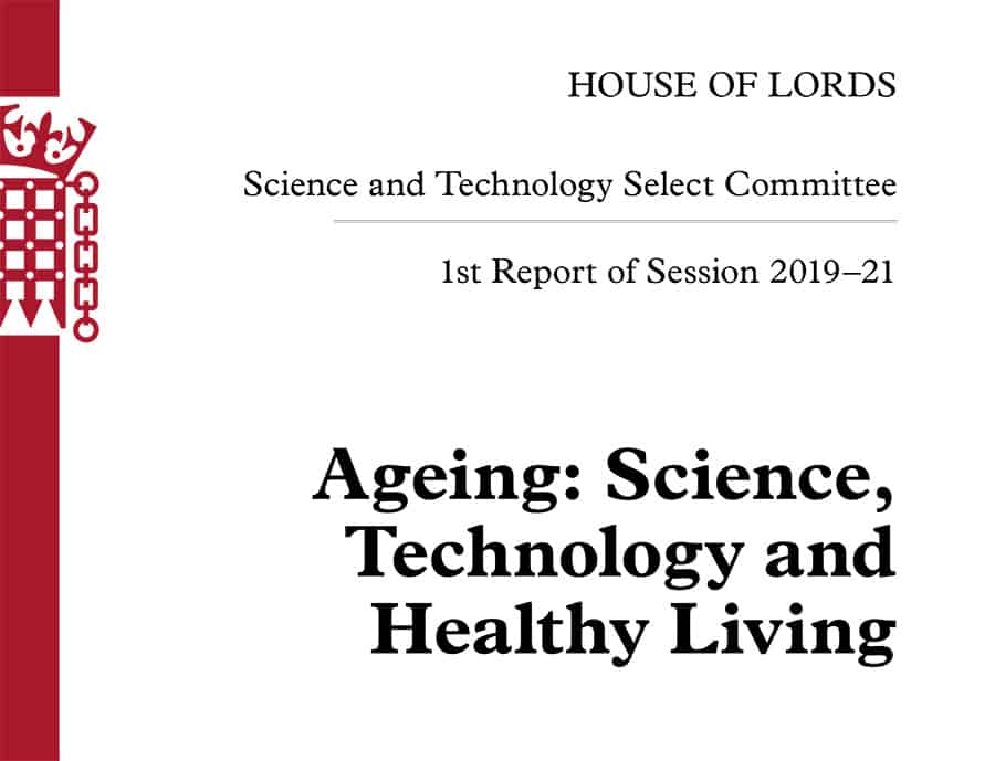 Ageing: Science, Technology and Healthy Living report