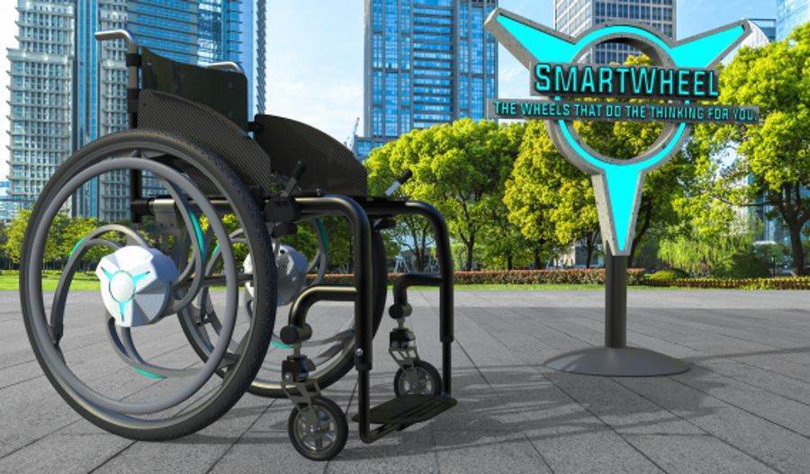 Smart wheelchair wheel image