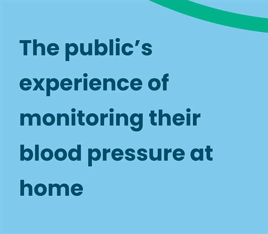 Healthwatch England blood pressure monitoring report image