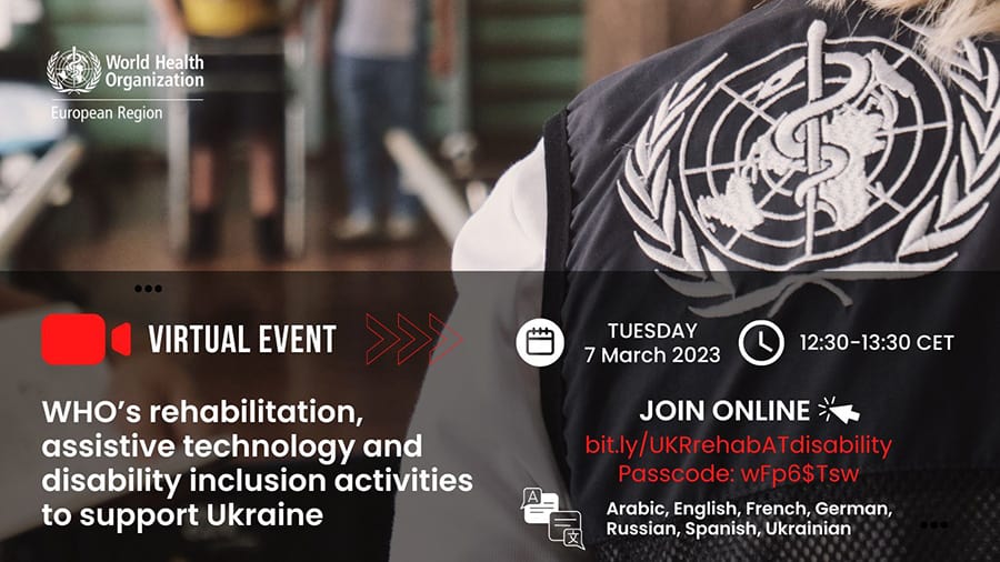 WHO-Ukraine assistive technology event banner