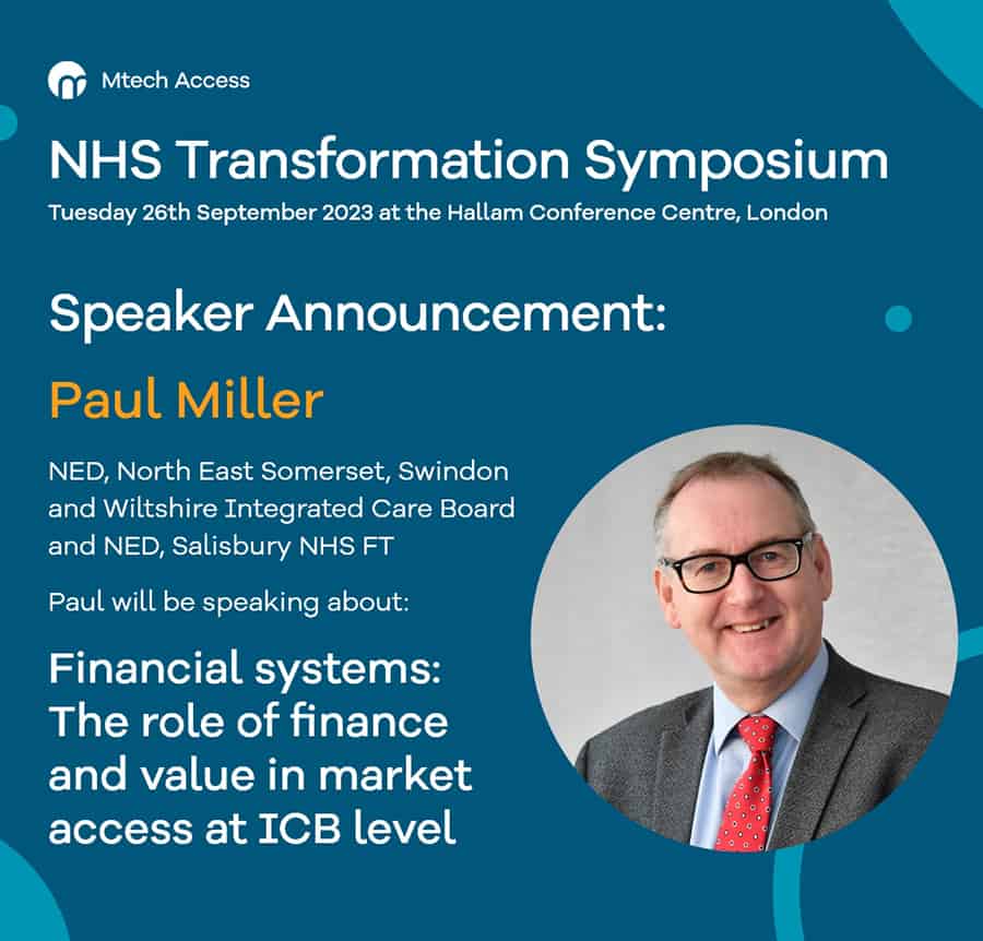 Mtech Access NHS Transformation Symposium - Paul Miller guest speaker image
