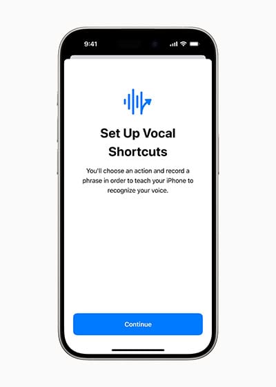 Apple Vocal Shortcuts image